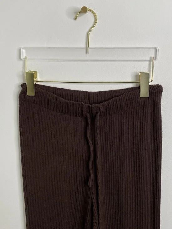 ARITZIA The Group by Babaton Pants Ribbed Flare Brown Soft Size M Loungewear - Picture 3 of 13